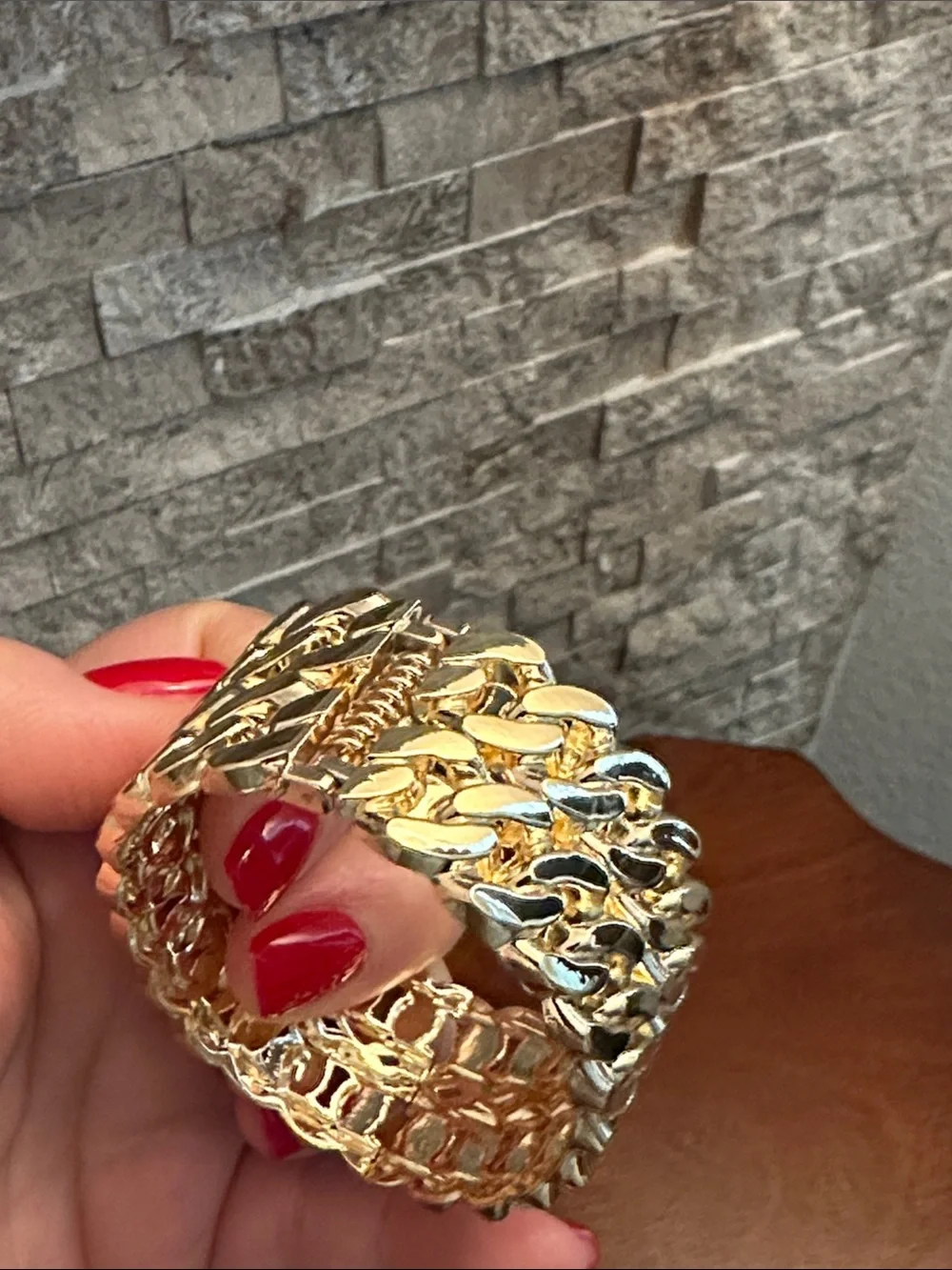 Fashion Jewelry Gold Multi-Row Chain Bracelet